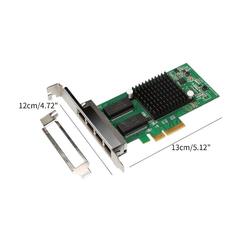 4 Ports PCIe 4 for  I350-T4 Chip 10/100/1000Mbps Lan Card Four Port Server Gigabit  Card PCIe thernet