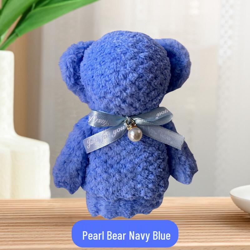 Coral Fleece Pineapple Grid Little Bear Towel - 30*30, Party Favor Gift