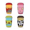 Cartoon Cup Brooch Pin For Women Fashion Alloy Material Badge Accessory With Enamel Finish And Star Elements