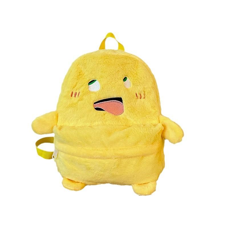 Little fat dragon funny plush backpack large capacity new plush bag backpack kindergarten school bag