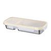 Stainless Steel Bentos Box with Plastic Lid Multi Compartment Design Leak Proof Lunch Container For Work Travel