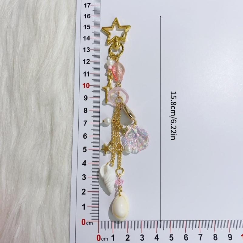 Fashionable Beaded Key Chain for Personalizing Mobile Devices Trendy Keychain Accessory Earphone Case Decoration