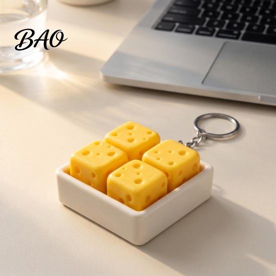 Relaxing Desk Accessories 3D Printed Cheese Clicker Toy, Portable Cube Fidget Anxiety Relief Gadget Sensory for Adults and Kids