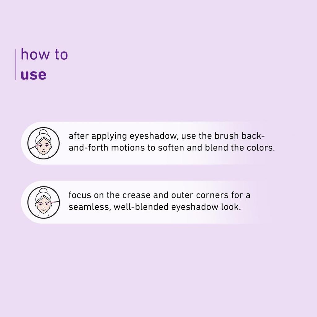 Plum Soft Blend Liner And Spoolie Brush For Flawless Eyebrow And Eyelid Application, Ultra-Soft Bristles, Easy Grip