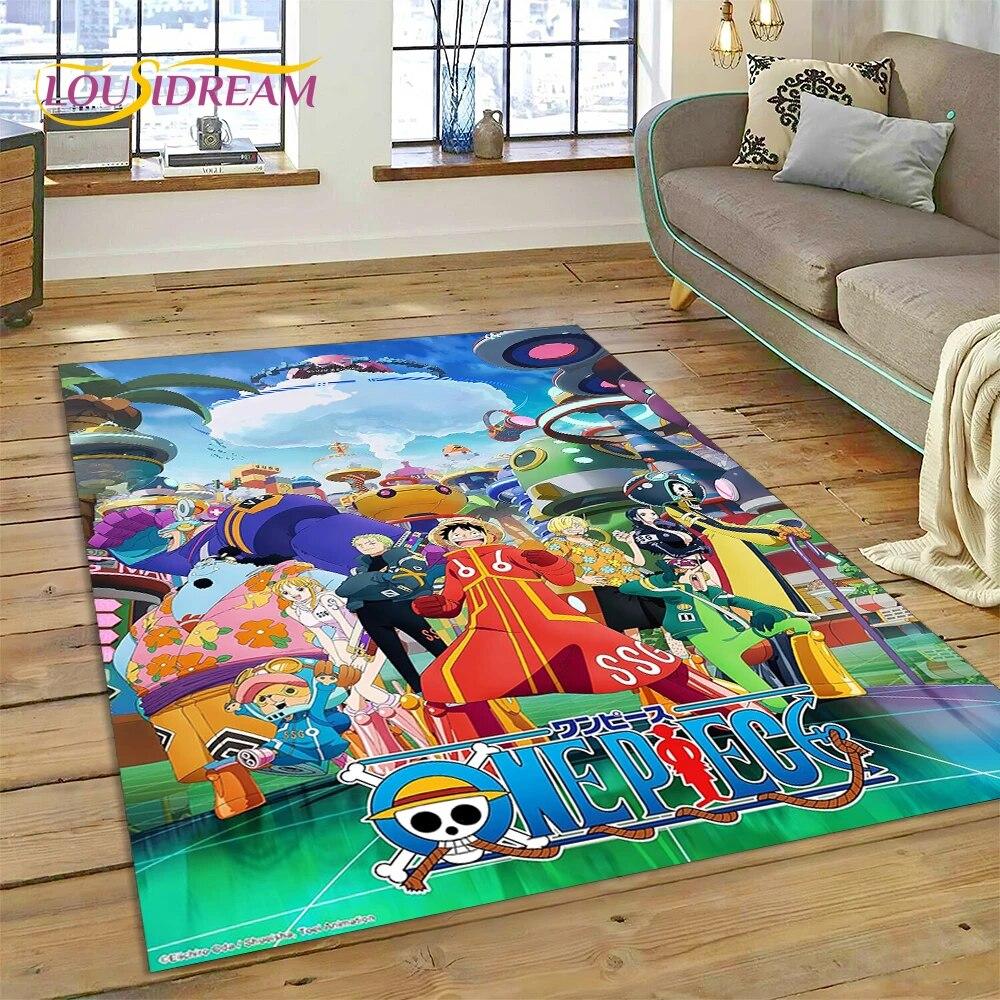 3D Cartoon HD One PIECE-E Anime Carpet Rug for Home Living Room Bedroom Sofa Doormat Decor,kids Area Rug Non-slip Floor Mat Gift