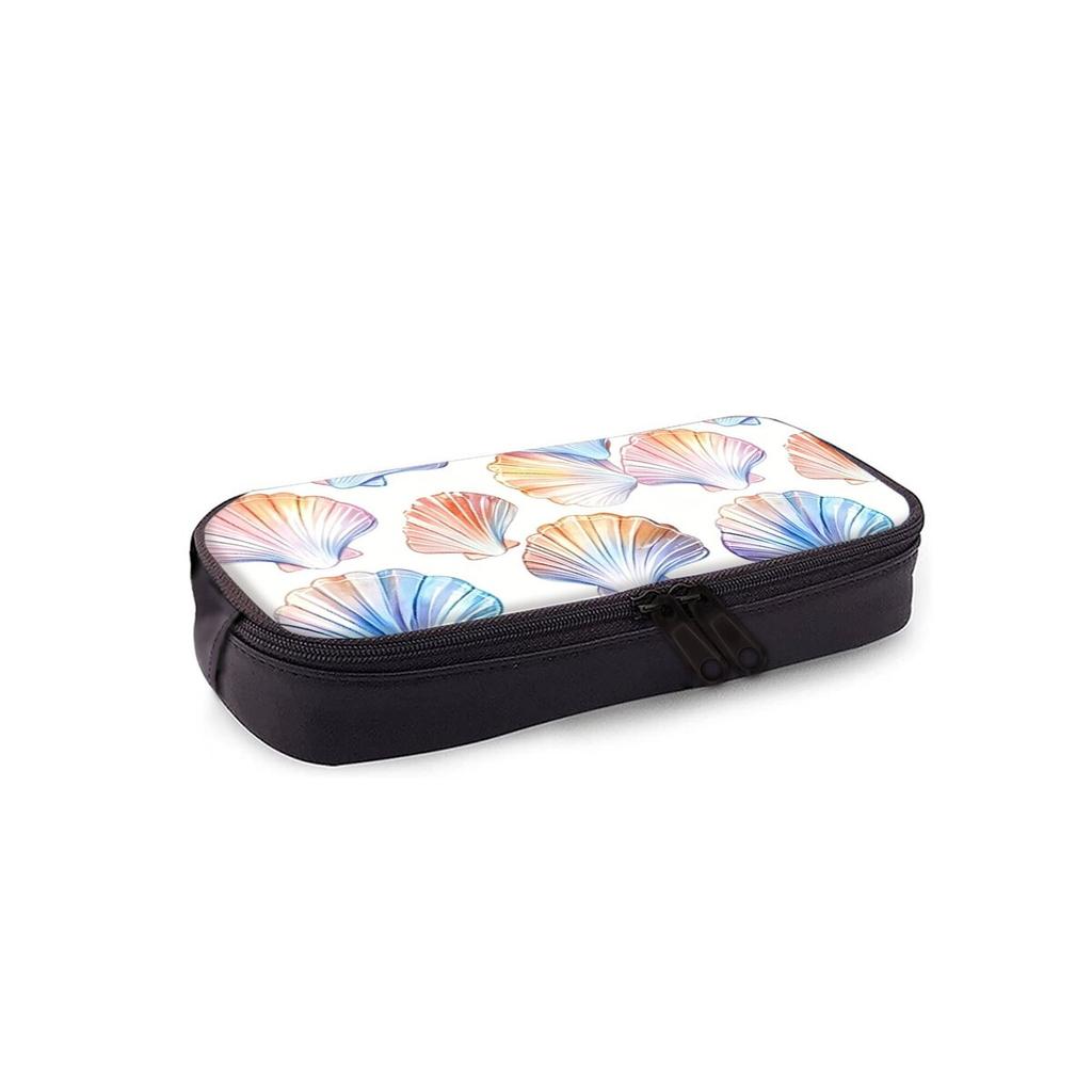Shell Print Single Layered Pencil Case for Boy/Girls Best Gift Cartoon School Supplies Pencil Pouch for Children