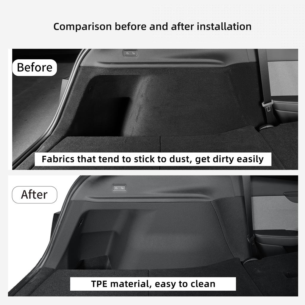for Tesla Model Y Juniper/Launch 2025 Rear Trunk Side Anti-Kick Pad Car Anti-dirty Pad Full Coverage Protection Kit Accessories