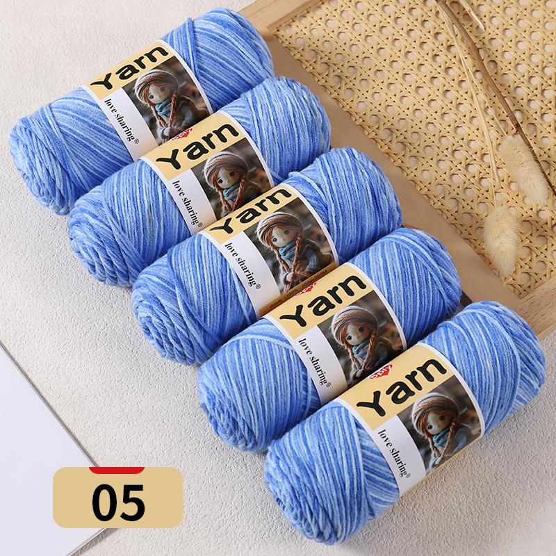 500g Gradient Dyed Colorful Yarn, Rainbow Yarn with Multiple Colors,