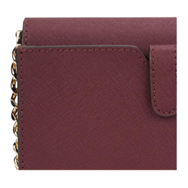 Michael Kors Jet Set Letter Logo Solid Color Flap Chain Leather Envelope Shoulder Bag Medium Women shoulder bag Burgundy 35S0GTVC2L-MERLOT