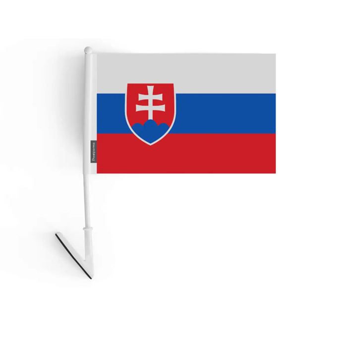 Drapeau Adhésif - Slovaquie - 14 X 21 Cm - 10 Pièces - Polyester - Léger Et Robuste