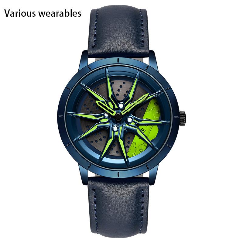 

Новая серия колес, стильные, модные, крутые и креативные кварцевые мужские часы с ремешком, повседневные и персонализированные мужские часы