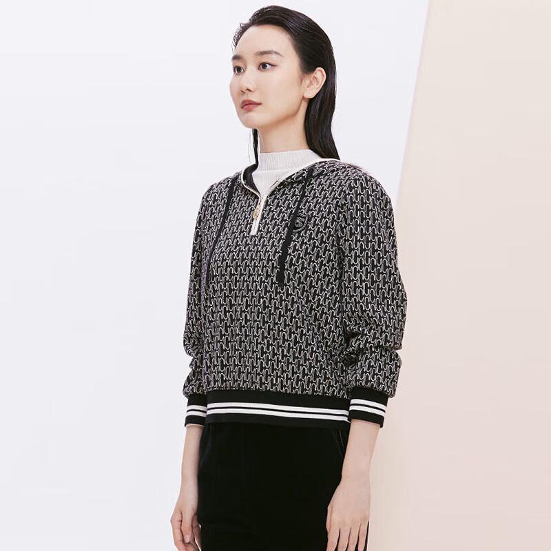 JESSIE Women's Geometric Print Hooded Sweatshirt