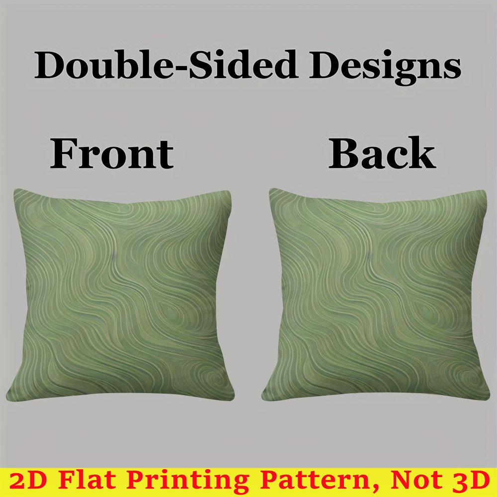 Moss Swirl Square Jacquard Pillow Cover for Sofa Office Waist Cushion Cover Home Decorative Pillowcase