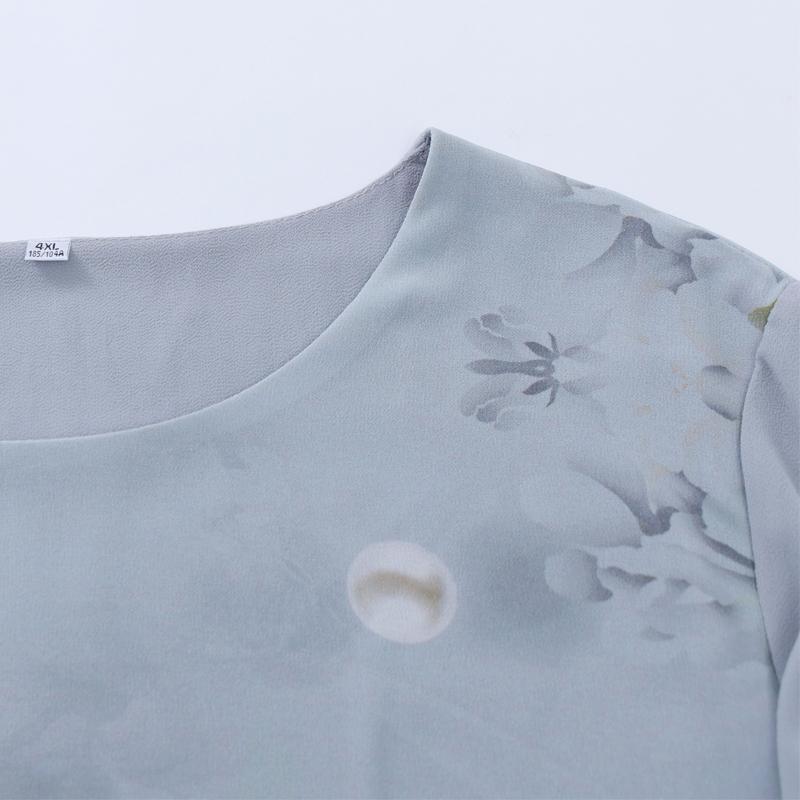 Plus Size 3XL-8XL Summer Chiffon Oversize 2 Piece Sets Women Clothes Casual Elegant Loose Wide Legs Pant Sets