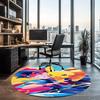 Pokémon Printed Round Rug Carpet Chair Rug Area Rug Entryway Doormats,for Office Chair Living Room Bedroom Kitchen Room.