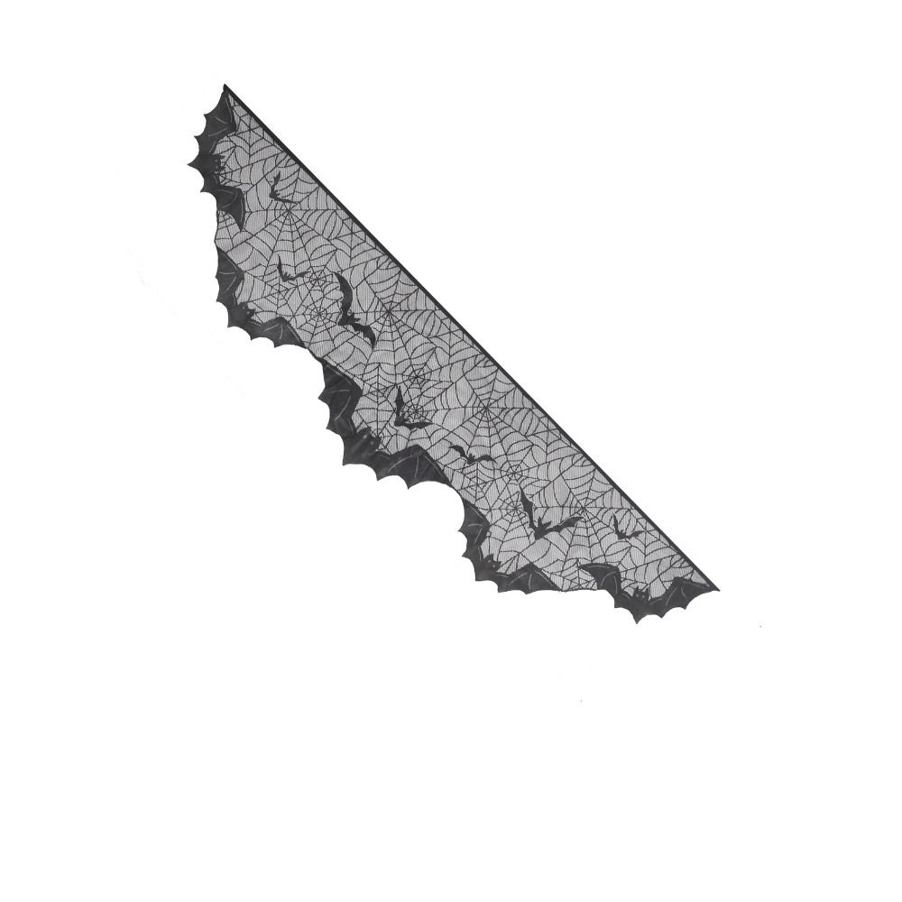 Spider Web Bat Shaped Cloth Shawl Cute Fireplace Mantel Scarf Fireplace Towel  Office