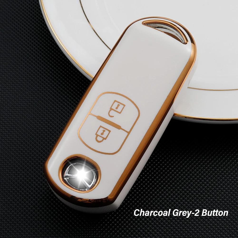 TPU 2 Buttons Car Remote Key Case Cover Shell for Mazda CX-3 CX3 CX-5 CX5 CX7 CX-9 CX8 2 3 5 6 BL BM GJ Atenza Axela Demio