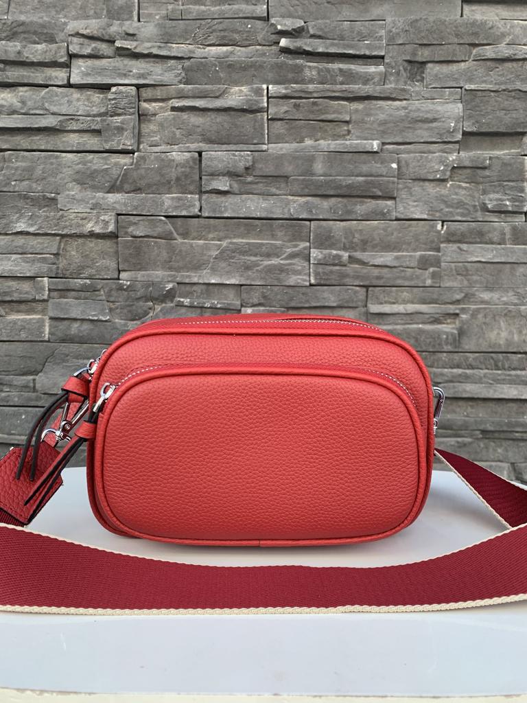 Women Shoulder Bag Genuine Cowhide Leather Handbag Zipper Pockets Large Capacity Female Crossbody Small Bag White