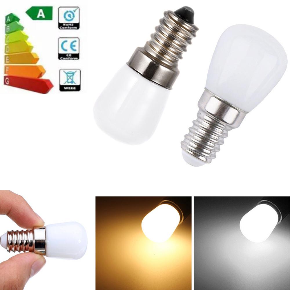 2W Mini LED Light Bulbs E14 E12 T22 220V 110V 12V 24V 2835 SMD Refrigerator Lamp Screw Bulb For Refrigerator Freezer Cold/ Warm