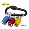 Colorful Keychain Conversion Tool Set: 5-Piece Quick Change Extension Rods & Hex Shank Screwdriver Bits