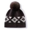 Gentle wind geometric printing rhombus pure cashmere women's soft waxy skin-friendly comfortable simple knitted versatile hat