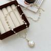 Pearl Necklace Women's Handmade Knitted Long Sweater Chain - Luxury and Exclusive Long Accessory for The Niche Market