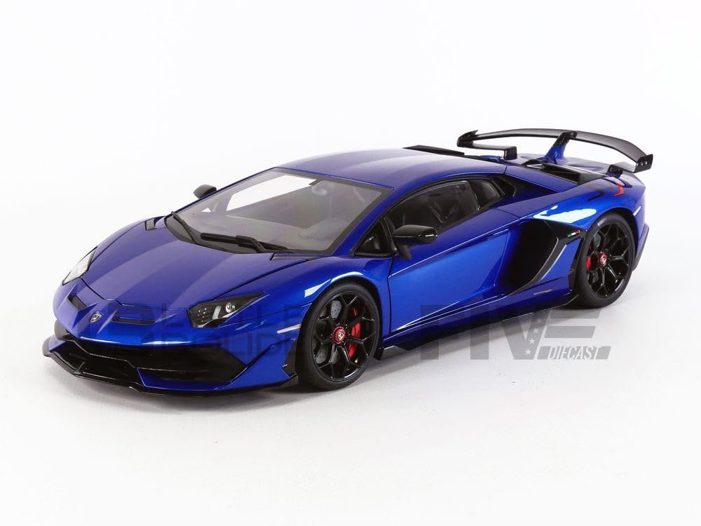 AUTOart 1/18 Scale Lamborghini Aventador SVJ Metallic Blue Finished Product 79174