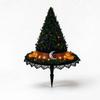 Halloween Witch Hat Decorative Garden Light with Ground Stake for Outdoor Yard Decor