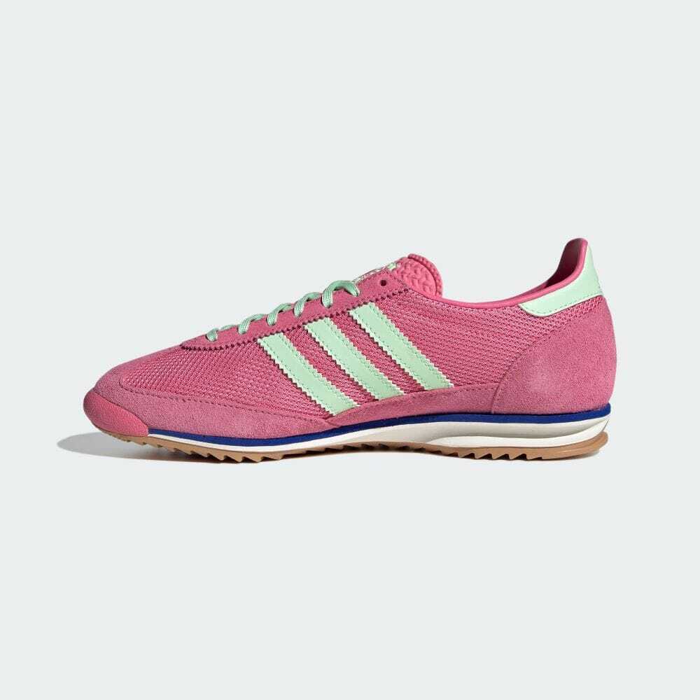 JI1879 Adidas Originals SL72 OG Pink Fusion Semi Green Spark Lucid Blue (Women's