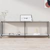 Day and Night - Day and Night White Tempered Glass Console Table 220x35x75.5 Cm