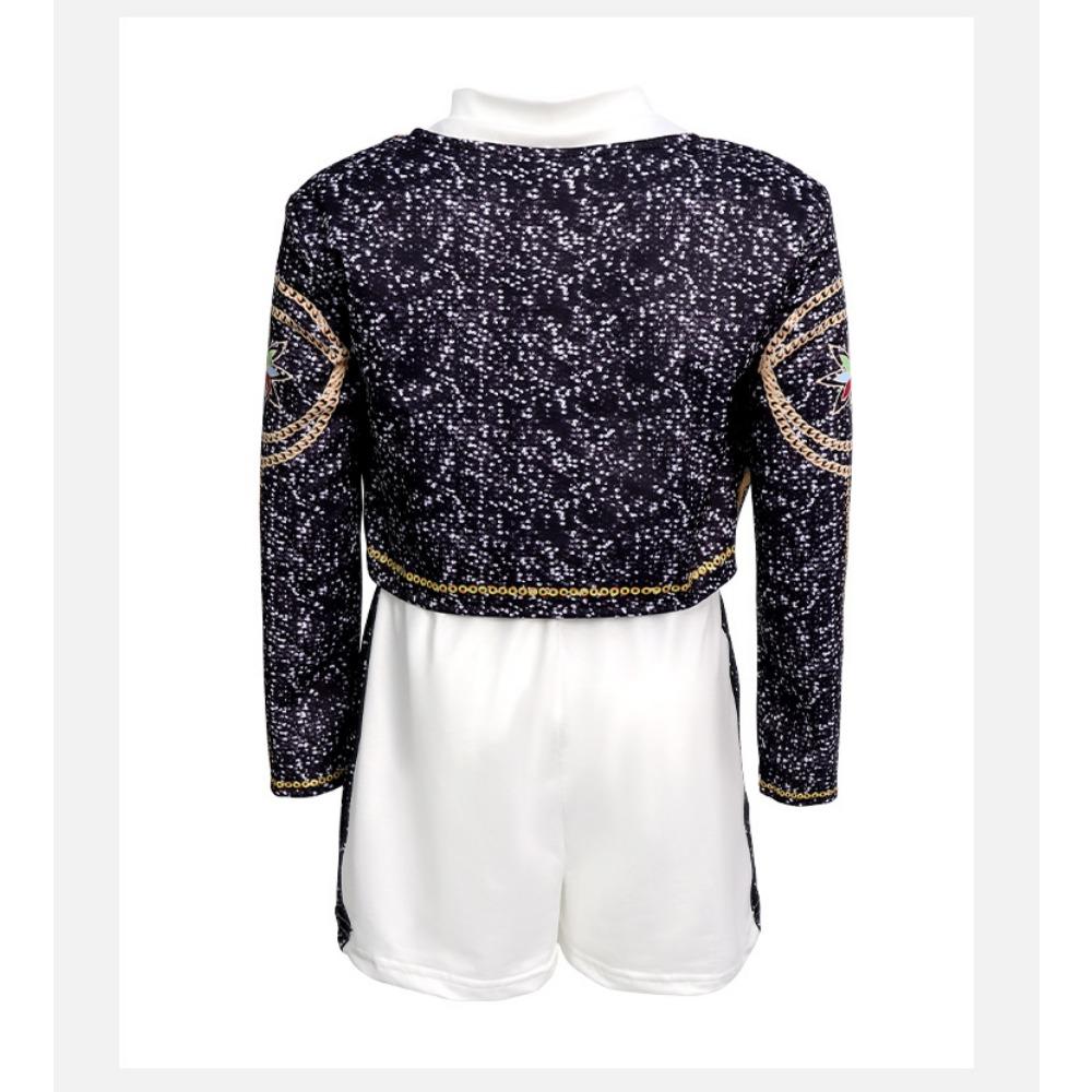 Girls School Stage Performance Pop Singer Carnival Party Role Playing Costumes Kids Pretend Game Halloween Cosplay Outfit Suit Set