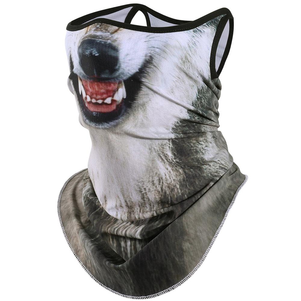 3D Animals Magic Scarf Bandana Breathable Neck Warmer Gaiter Hanging Ear Outdoor Sports Triangle Face Mask Neckerchief Summer