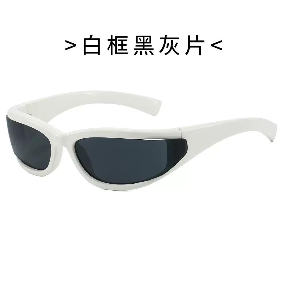 European and American narrow-frame sunglasses women's high-end sense future cyberpunk wind function cool sense TR headband sunglasses