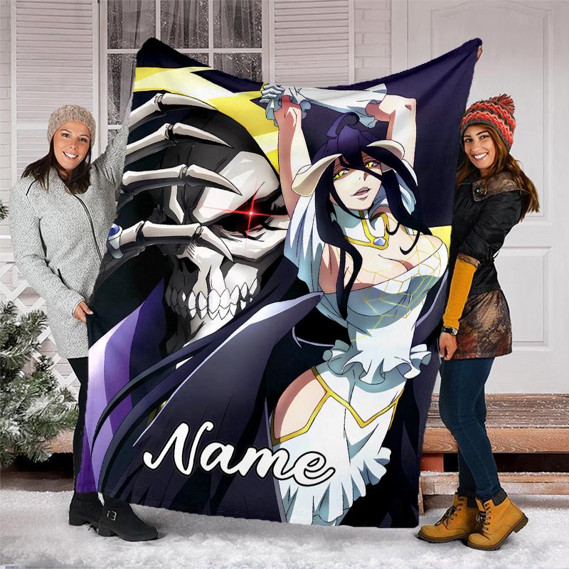 Personalized Custom Name Blanket - Overlord Print Design,Blanket for Sofa,Bed,Travel,Camping - Soft and Warm, Great Gift
