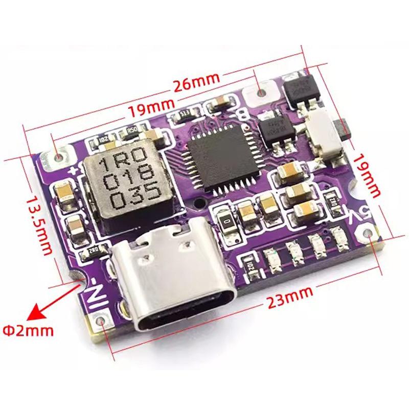 Type-C Usb 5V 3A Boost Converter Step-Up Power Module Ip5310 Mobile Power Bank Accessories With Switch Led Indicator