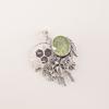 Green Amethyst Gemstone 925 Sterling Silver Jewelry Handmade Bee Pendant 1.49" CP-28-15
