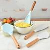 Spatulă Lingură Orez Silicon Ustensile Bucătărie cu Mâner Lung din Lemn de Uz Casnic Antiaderentă Mare Spatulă de Gătit Cupă Gadgeturi Bucătărie