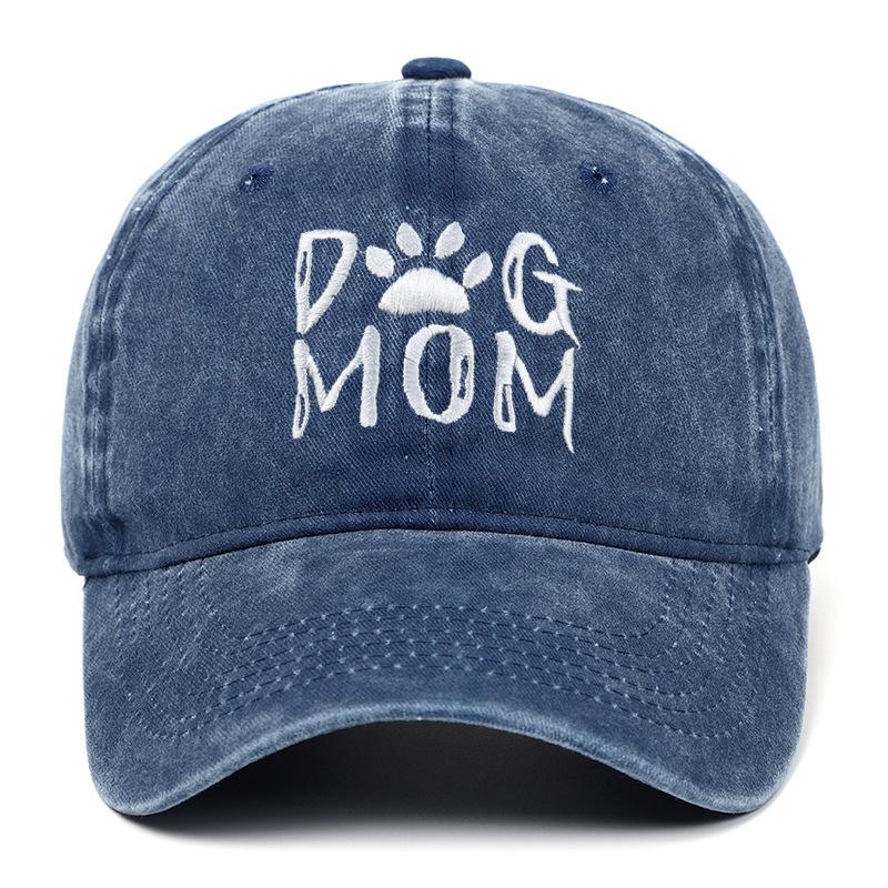 Retro Letter Embroidery Dog Dad Baseball Caps Washed Cotton Adjustable Casual Hat Hip Hop Streetwear y2k Cap