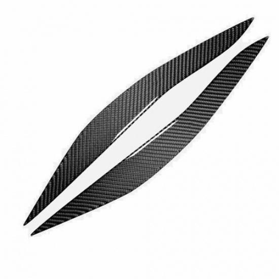 Headlight Eyebrow Cover Trim For 2010-2013 BMW 5 Series F10 Carbon Fiber
