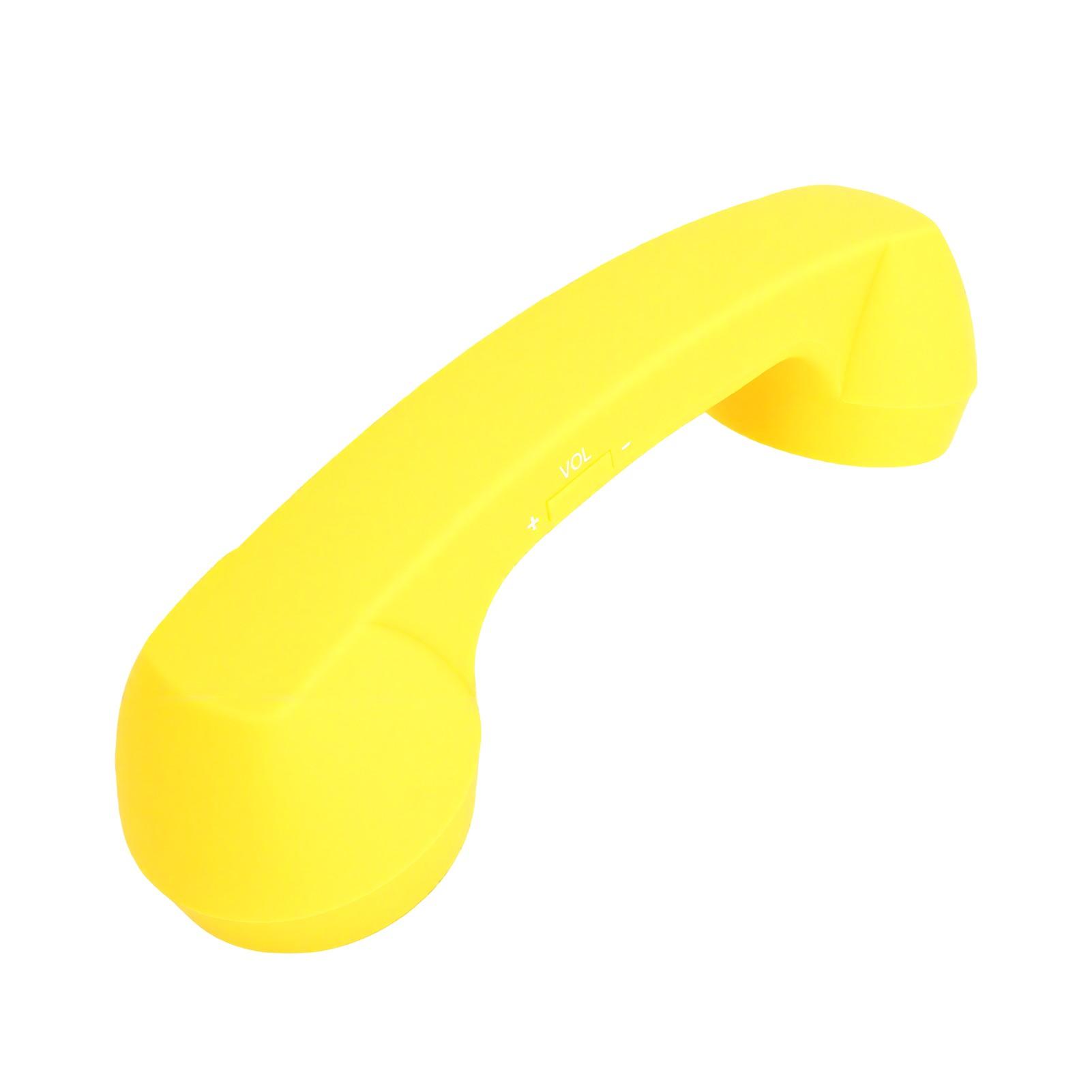 Combiné Téléphone Rétro Bluetooth Sans Fil Oreillette Téléphone Portable Haut-Parleur HD Longue Autonomie 8H d'Appel Pour jaune