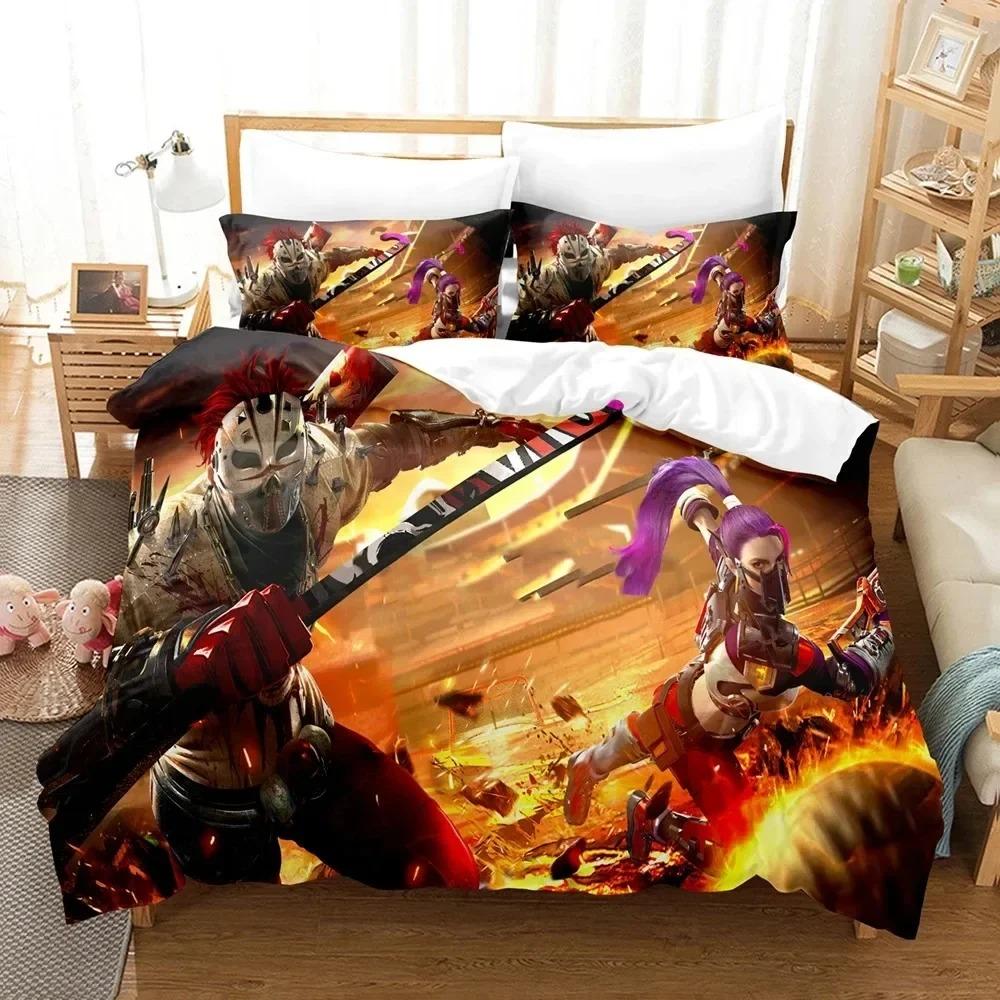 Free Fire Game Battlegrounds Bed Ensemble Boys Girls Single Size Queen Size Size Quilt Cover Pillowcase Bed Kids Adult Home Use Textileextile