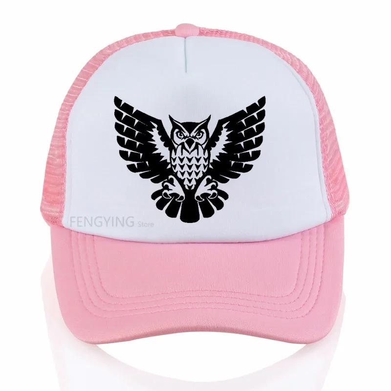 Fashion owl bird baseball cap summer mesh trucker cap Casual Adjustable sports hat
