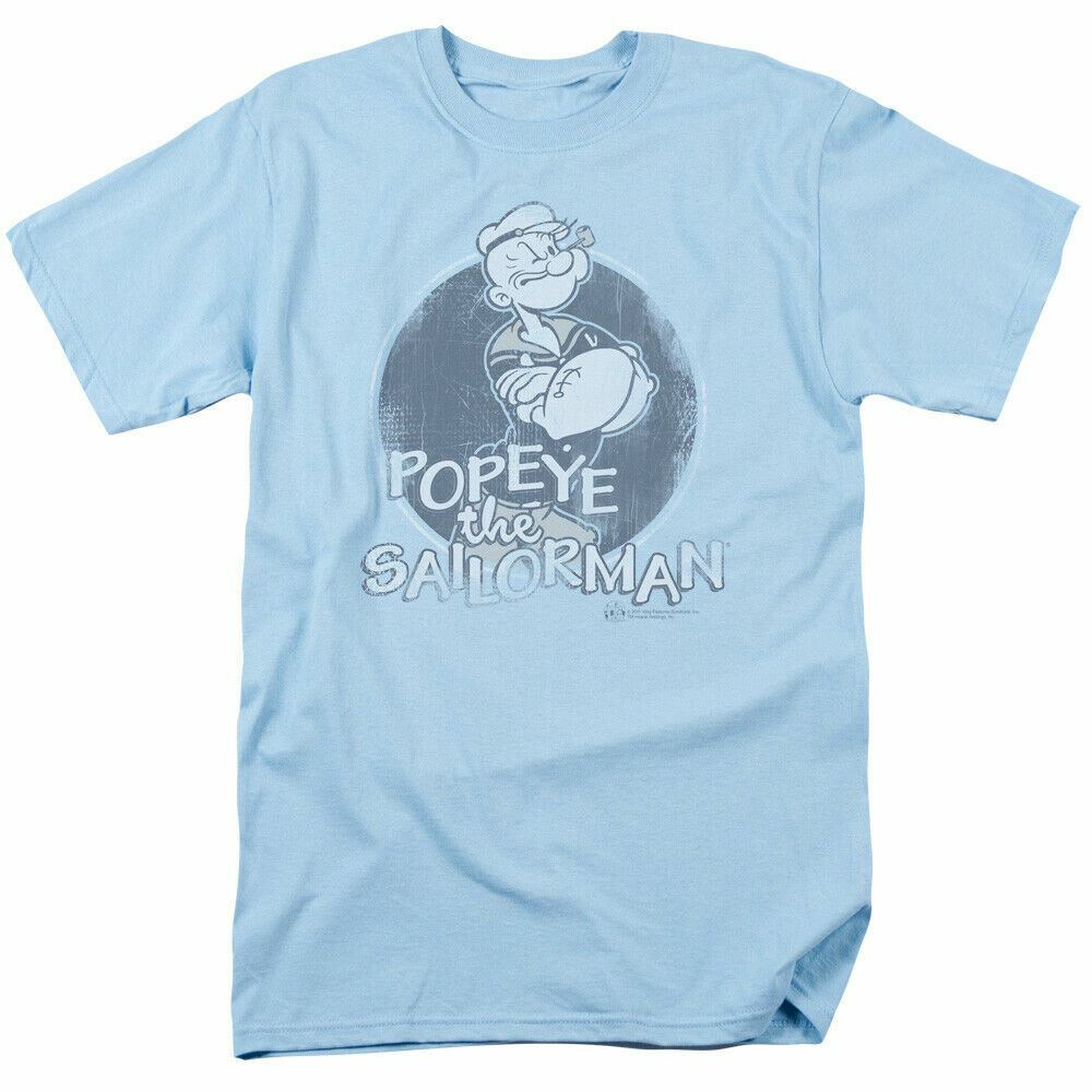 Popeye Original Sailorman T Shirt Mens Licensed IDW Comics Tee Light Blue XL