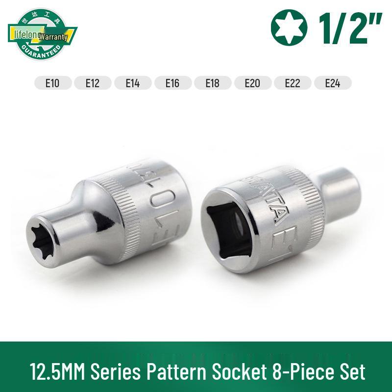 SATA Torx E-typ 12,5 mm sexlobigt hylsverktyg