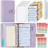PU A6 Handbook Storage Bag 6 Hole Binder Pockets Notebook Binder  for Budgeting