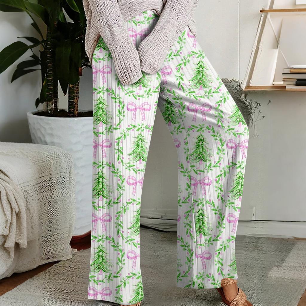Pajama Pants, Sleepwear, Casual Drawstring Elastic Waist Pants, Comfortable Straight-leg Loose Pants
