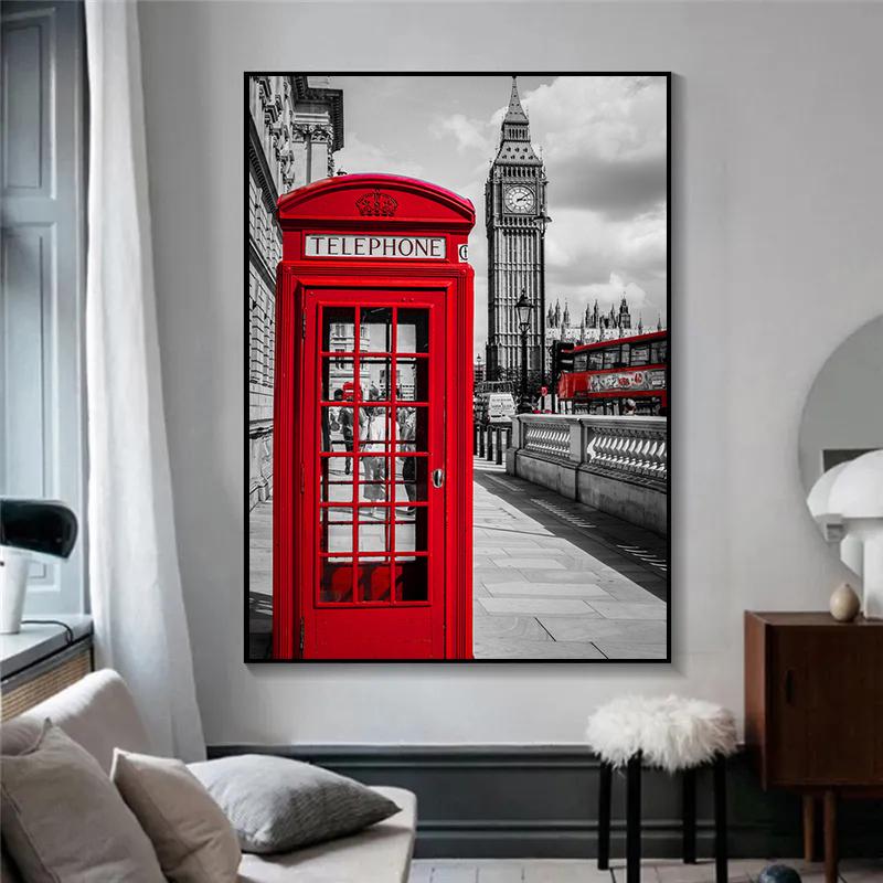 City London Paris Landscape Canvas Paintings Nordic Posters and Prints Wall Art Pictures for Living Room Home Decoration