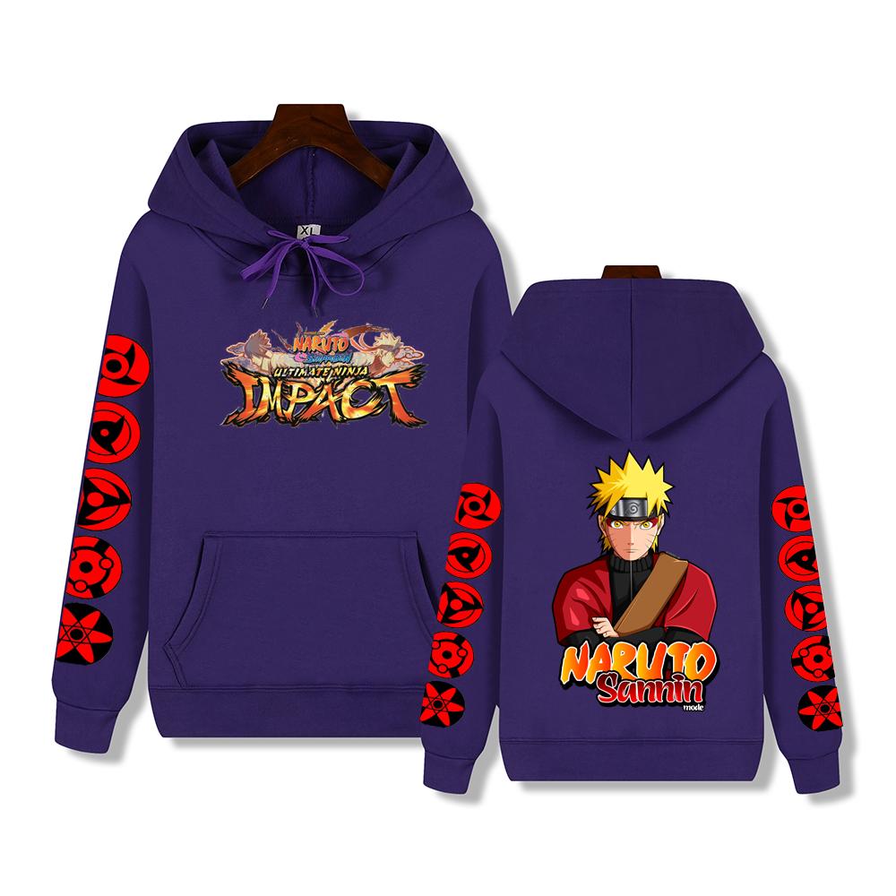 Super Pohledný Naruto Potisk Podzim/Zima Pohodlný Měkký Zesílený Pánský Vysoce Kvalitní Ležérní Módní Teplá Streetová Mikina s Kapucí