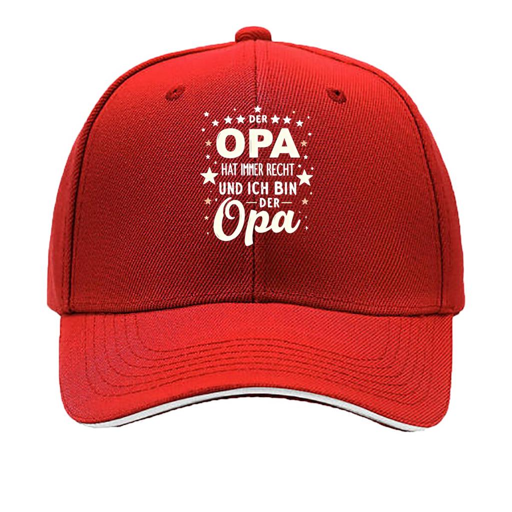 Gorra de esponja de impresión OPA tendencia de moda casual ligera transpirable cómoda tamaño ajustable unisex gorra de béisbol sándwich