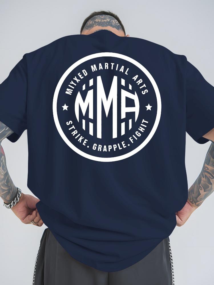 Martial Arts Fightingbreathable 100 Cotton Shortsleeved Tshirt with Round Neck and Fashionable MMA Printed Tshirt